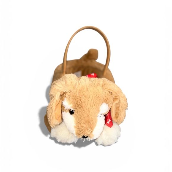 Plush Dog Basket with Handle - Picture 1 of 5